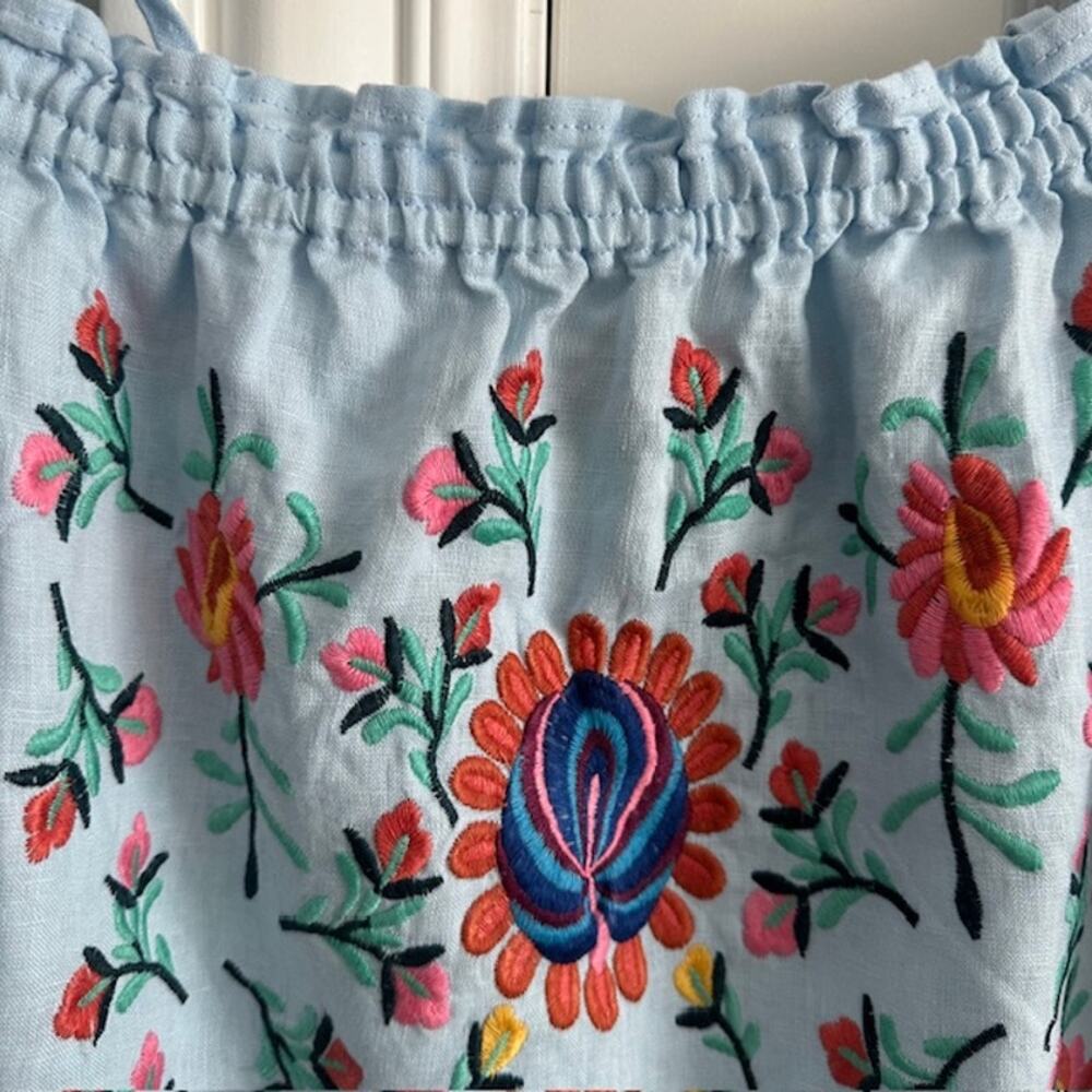 100% Linen Philosophy Republic Clothing Embroidered Dress Size: Small - Picture 5 of 11